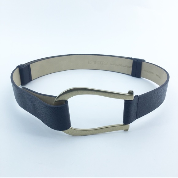 CHICO’S Dark Brown Horseshoe Belt Size S/M